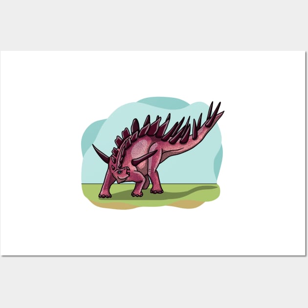 Kentrosaurus dinosaur Wall Art by Artbychb